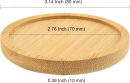 30 Pack 3 Inch Round Bamboo Coasters, Natural Wooden Drink Coasters, Round Bamboo Saucer Decorative Succulent Tray for Cups, Outdoor and Indoor Plant Pots