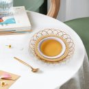 4 Pcs Natural Handmade Bamboo Coasters, Minimalist Wicker Bohemian Indie Coasters, Boho Coasters for Boho Living Room Decor, Home Kitchen Living Room Bedroom Coffee Table Decor Accessories