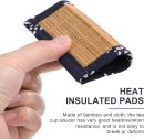 4pcs Bamboo Woven Square Coasters - Natural Tea Cup Mats for Home, Office, Tea Room Decor, Eco-Friendly and Heat-Resistant, 3.93x3.93 Inches
