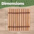 Premium Bamboo Slat Coasters - 4.25" x 4.25" - Dark Tan - 12 Pieces