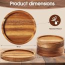 16 Pcs Acacia Round Wood Coasters 4 Inch Wooden Drink Coasters Bulk Stackable Reusable Coasters for Coffee Table Protection Housewarming Gifts Bar Home Table Desk Party Supplies