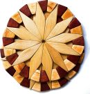 Natural Wood Trivets for Hot Dishes, Table and Kitchen Counter Set of 2 – Made in Ukraine Sturdy and Durable 7-inch Wooden Kitchen Hot Pads. Festive Design Table Décor – Kitchen Gift Idea